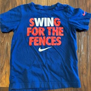 Nike Blue Red Short Sleeve Tee Swing for the Fences Size 6